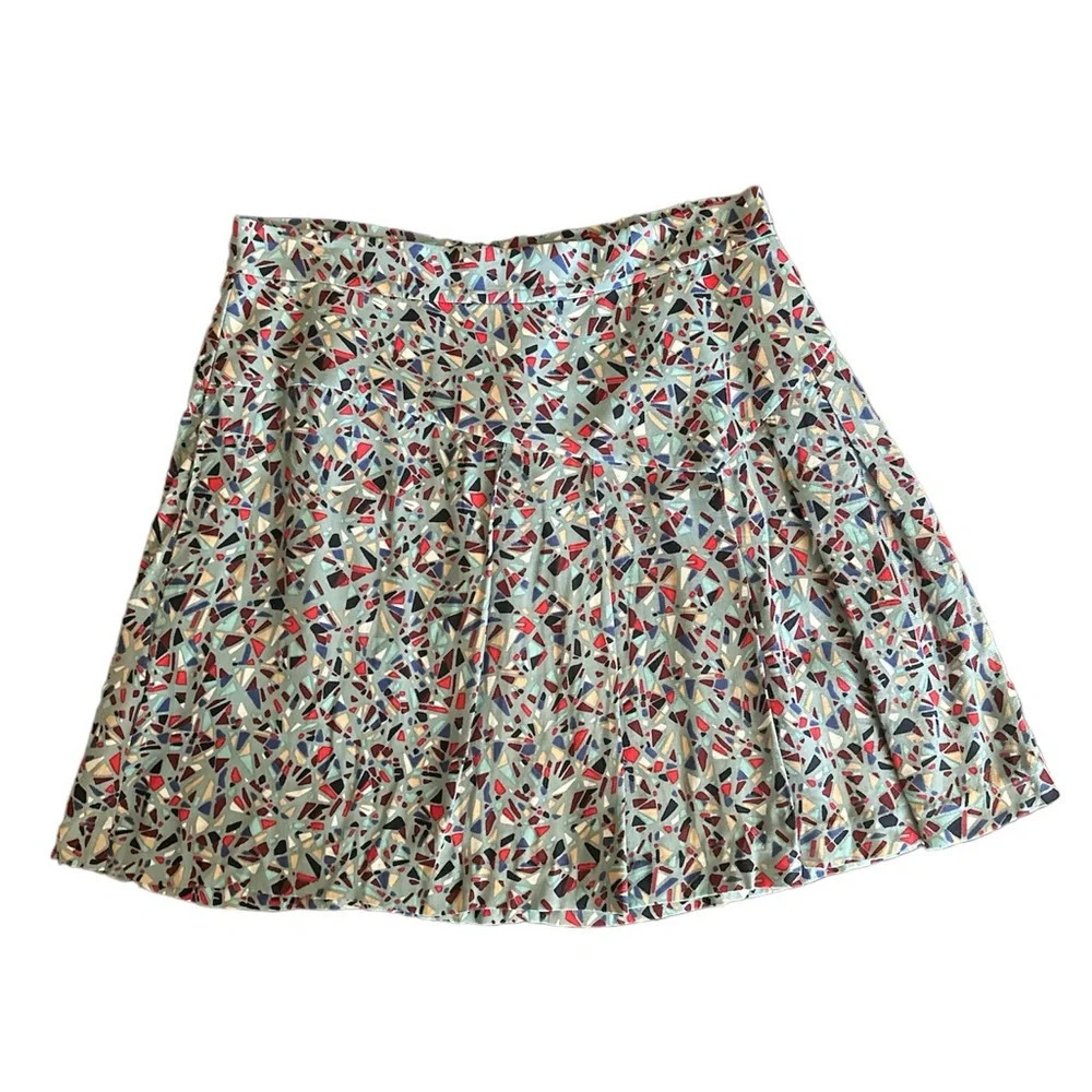 BCBGeneration Multi Color Pleated With Pockets Skater Size 6 Skirt